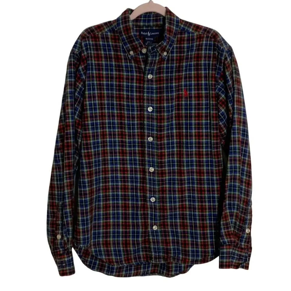 Ralph Lauren Plaid Button down size‎ 12/14